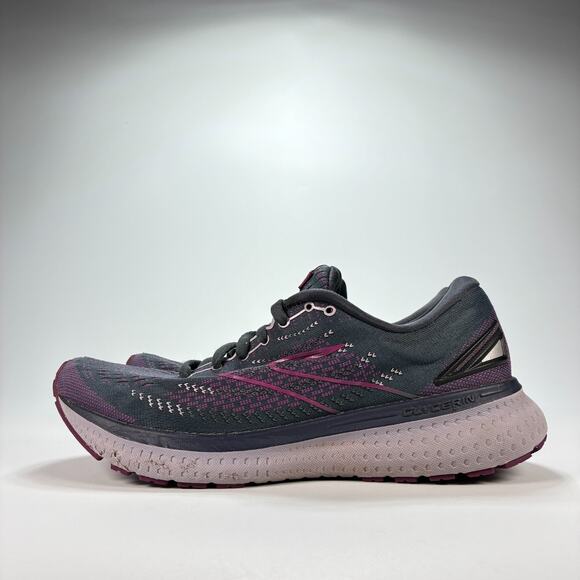 Brooks Glycerin 19 Gray Purple Lace Up Running Shoes 1203431B572 Womens Size 9.5 - Picture 4 of 10